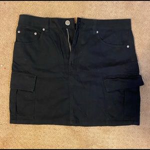 H&M Black Cargo Mini Skirt